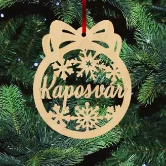 Fa karácsonyfadísz - Kaposvár