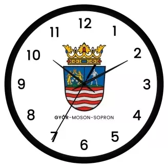 Győr-Moson-Sopron megye címeres falióra