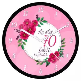 Női születésnapi falióra - 70 felett