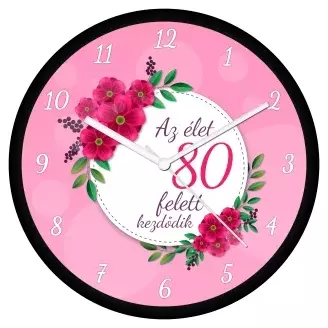 Női születésnapi falióra - 80 felett