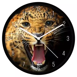 Üvöltő leopárd falióra