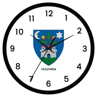 Veszprém címeres falióra