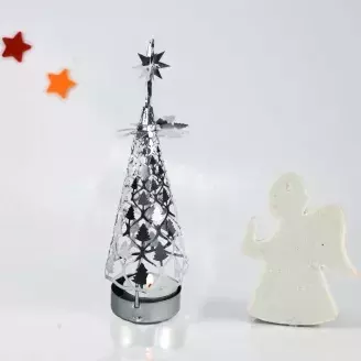Hőre forgó karácsonyfa mécsestartó