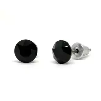Swanis pötty bedugós fülbevaló - 6mm - fekete