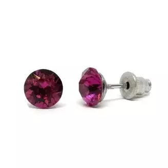 Swanis pötty bedugós fülbevaló - 6mm - Fuschia