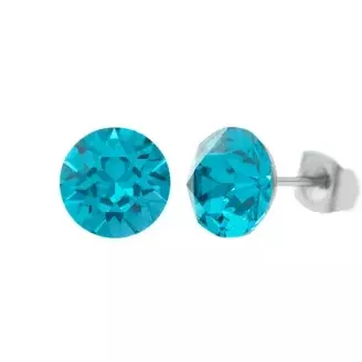 Swanis pötty bedugós fülbevaló - 6mm - Aquamarine