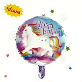 Unikornis Happy Birthday fólia lufi