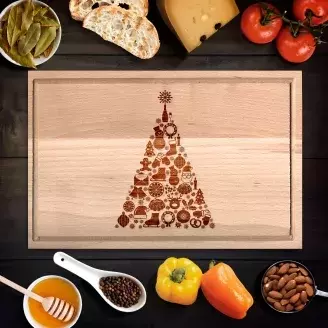 Karácsonyfa vágódeszka - kicsi