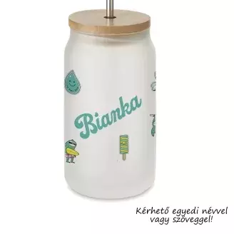Limonádés üvegpohár - Türkiz