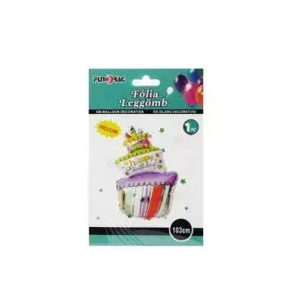 Happy Birthday fólia lufi- óriás torta