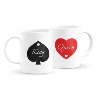 King and Queen páros bögre
