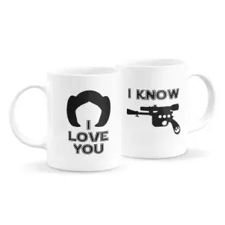 I Love You páros bögre
