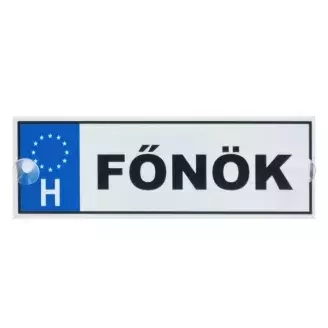 Rendszámtábla - FŐNÖK
