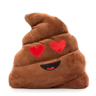 Szerelmes kaki emoji párna