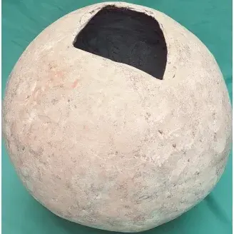 Gömb kaspó - XL - fehéres-sárga-üres