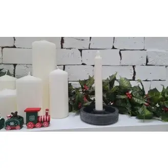 Beton gyertyatartó tál-gyertyával