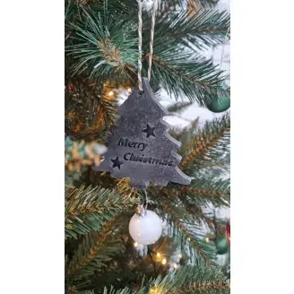 Beton fenyőfa mintás- karácsonyfadísz