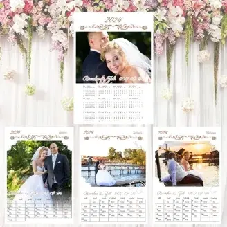 A4 - Esküvői fényképes falinaptár - 5db felett