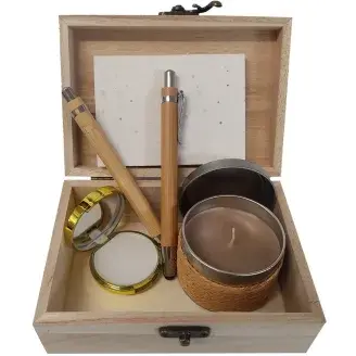 Ajándék csomag fa dobozban - kicsi