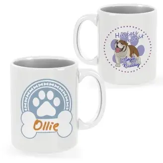 Angol bulldog bögre egyedi névvel