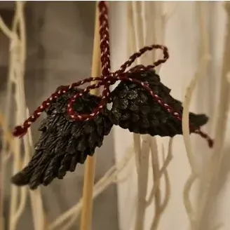 Beton angyal szárny-karácsonyfadísz