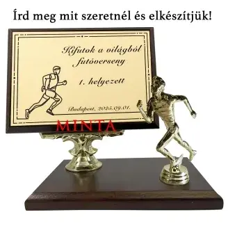 Asztali fa plakett - Férfi futóknak