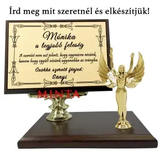 Asztali fa plakett - A legjobb feleség