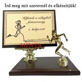 Asztali fa plakett - Női futóknak