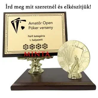 Asztali fa plakett - Pókereseknek