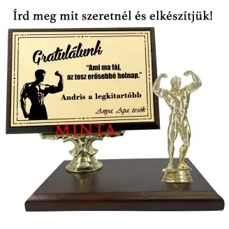 Asztali fa plakett - Testépítőknek