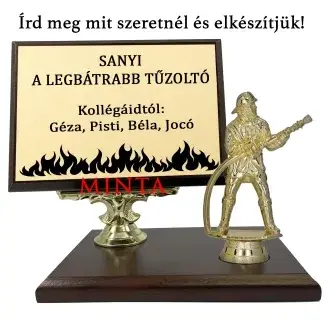 Asztali fa plakett - Tűzoltóknak