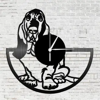 Bakelit falióra - Basset Hound kutya