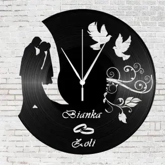 Bakelit falióra esküvőre, házassági évfordulóra