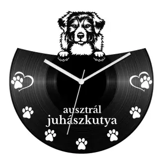 Ausztrál juhászkutya bakelit óra