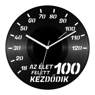 Autós szülinapi bakelit óra - 100 felett