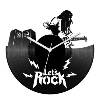 Basszgitáros bakelit óra