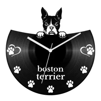 Boston terrier bakelit óra