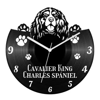 Cavalier King Charles spániel bakelit óra
