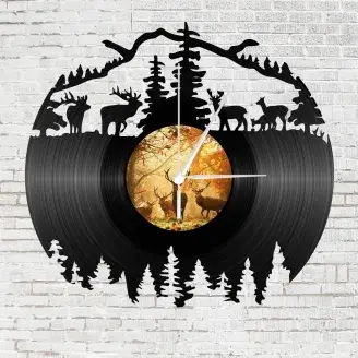 Bakelit falióra - Erdő szarvasokkal