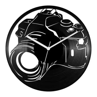 Fényképezőgép bakelit óra