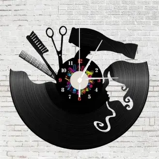 Fodrász bakelit óra