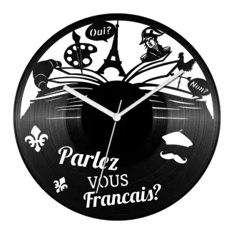 Francia nyelvtanár bakelit óra
