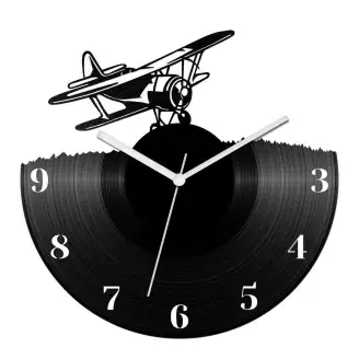 Kétfedelű repülőgép bakelit óra