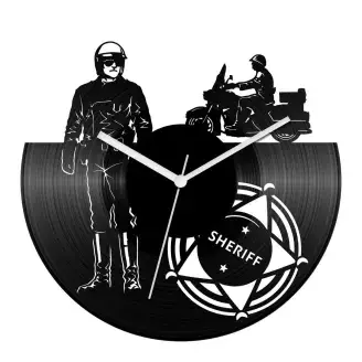 Motoros rendőr bakelit óra