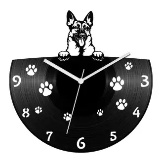 Német juhászkutya bakelit óra