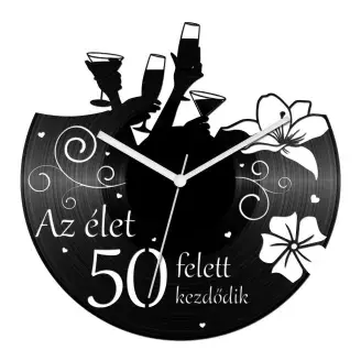 Női szülinapi bakelit óra - 50 felett