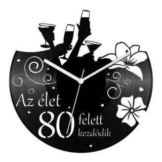 Női szülinapi bakelit óra - 80 felett