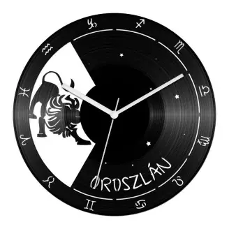 Oroszlán csillagjegyes bakelit óra