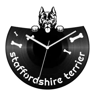Staffordshire terrier bakelit óra