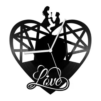 Szív alakú hálós bakelit óra